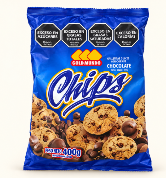 GOLD MUNDO CHIPS DE CHOCOLATE X400GRS