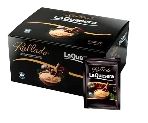 QUESO RALLADO X 8 GRS DISPL X 100 UND
