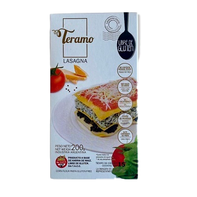 QUE RICO TERAMO LASAGÑA X 200 GR SIN TAC