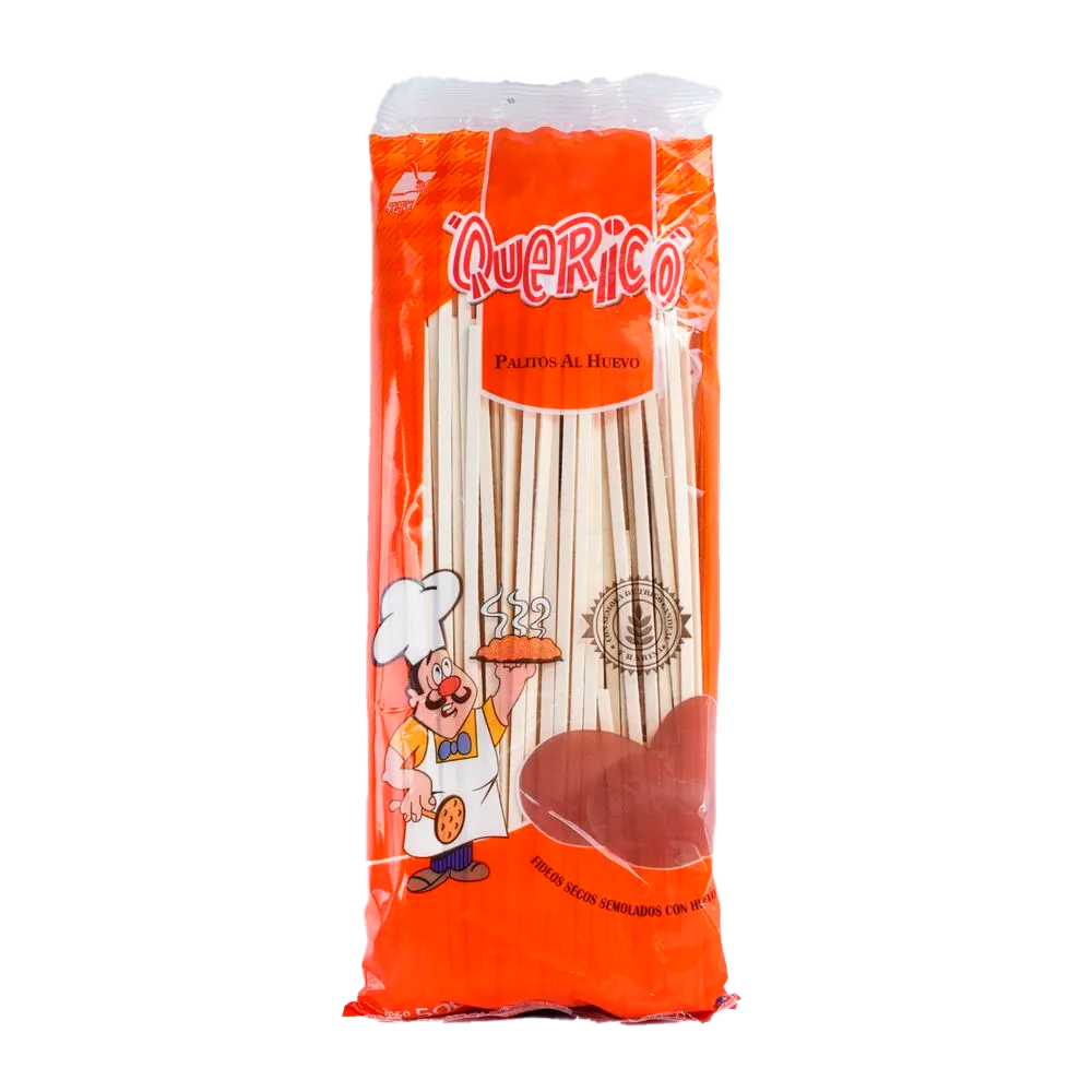 QUE RICO FIDEOS PALITO AL HUEVO TALLARIN X 500GR