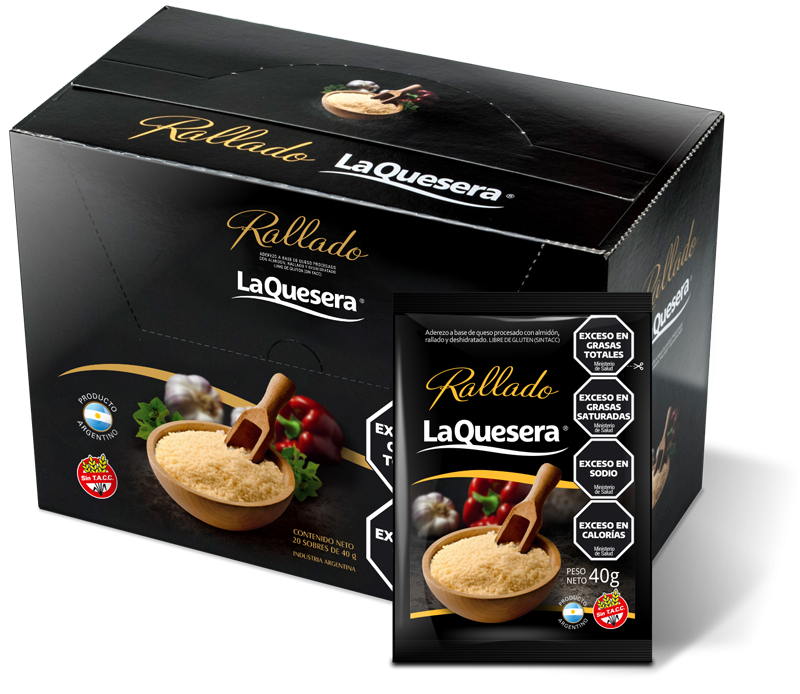 QUESO RALLADO LA QUESERA X 40 GRS DISP X 20 SOBRE